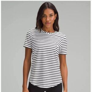 Lululemon Love Crew Neck T-Shirt, Black and White Striped